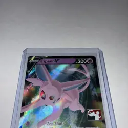 ESPEON V POKEMON HOLO PRIZE PACK TOURNAMENT STAMP 64/203 NM 2021 - Image 3