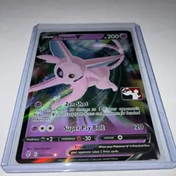 ESPEON V POKEMON HOLO PRIZE PACK TOURNAMENT STAMP 64/203 NM 2021 - Image 5