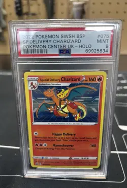 Pokemon TCG Special Delivery Charizard SWSH075 PSA 9 SWSH Promo Holo ENG 2022 🔥 - Image 1