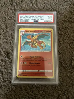 Pokemon TCG Special Delivery Charizard SWSH075 PSA 9 SWSH Promo Holo ENG 2022 🔥 - Image 2