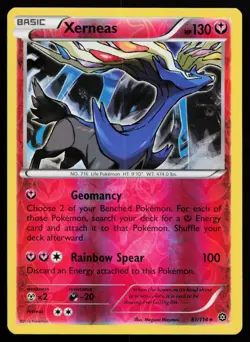 Xerneas 81/114 Holo Rare XY - Steam Siege Reverse Holo Pokemon Card - Image 1