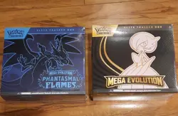 Pokemon TCG Mega Evolution and Phantasmal Flames Elite Trainer Box ETB Lot 2 - Image 1