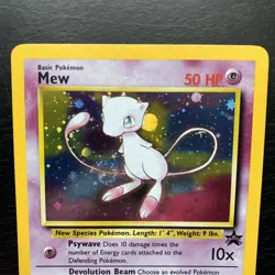Mew Holo Rare #9 Black Star Promo swirl WOTC Pokemon LP - Image 3