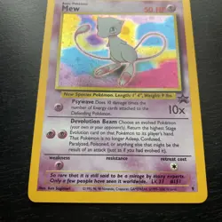 Mew Holo Rare #9 Black Star Promo swirl WOTC Pokemon LP - Image 4