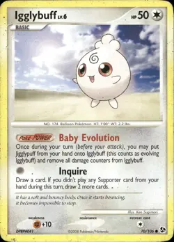 Igglybuff 70/106 Common Great Encounters Pokemon Moderately Played - Image 1