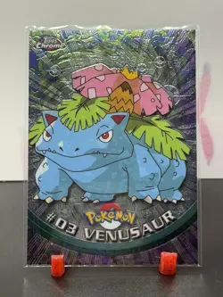 2000 Topps Chrome Pokemon Venusaur #03 Series 1 NM - Image 1