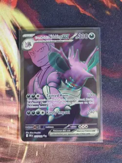 Pokemon TCG Team Rocket's Nidoking EX 216/182 Sv10 Destined Rivals Holo 330 HP - Image 1