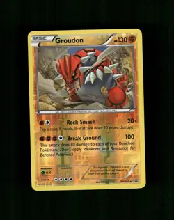 Groudon 84/160 Rare Primal Clash Pokemon Reverse Holo Near Mint - Image 1