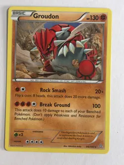 Pokemon TCG Primal Clash Groudon 84/160 Light Played - Image 1