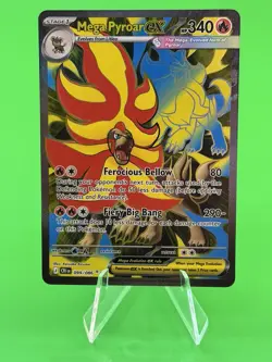 Pokemon Mega Pyroar ex Mega Evolution Chaos Rising UR Full Art 099/086 NM!!! - Image 1