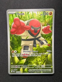Throh 128/086 Pokemon TCG Black Bolt Illustration Rare Holo NM - Image 1