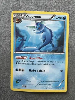 Vaporeon 22/98 Uncommon Ancient Origins Pokemon - Image 1