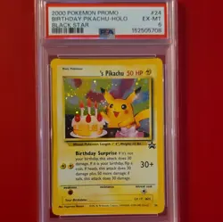 ______'s Pikachu 24/53 WotC Promo Holo 50 HP English Birthday Surprise - Image 1