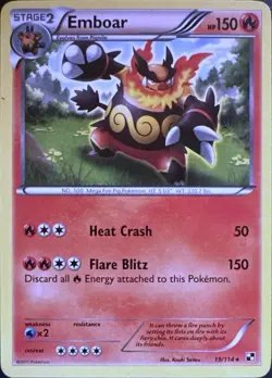 Emboar 19/114 Rare Black & White Pokemon Lightly Played - Image 1
