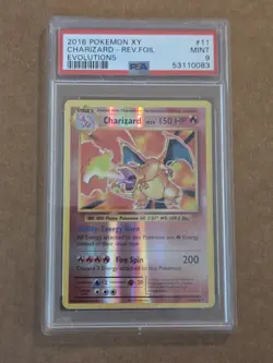 2016 Pokemon TCG Evolutions Charizard 11/108 Reverse Holo PSA 9 MINT - Image 1