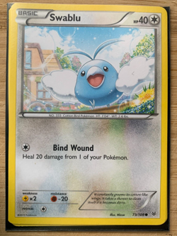 Pokemon TCG Swablu Roaring Skies 73/108 Regular 1st Edition Common NM - Image 1