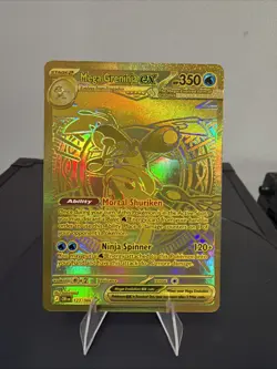 Pokemon Mega Greninja ex Chaos Rising Full Art Gold Holo 122/086 - Image 1