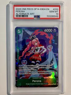 2026 One Piece OP14-EB04-The Azure Sea's Seven Perona Alt Art PSA 10 GEM MINT - Image 1