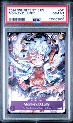 2024 ONE PIECE STARTER DECK ST18-PURPLE MONKEY D. LUFFY MONKEY D. LUFFY PSA 10 - Image 1