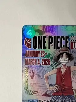 Monkey D. Luffy P-055 One Piece College Basketball US Voyage Promo Card Sealed - Image 2