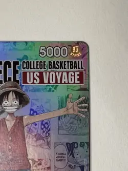 Monkey D. Luffy P-055 One Piece College Basketball US Voyage Promo Card Sealed - Image 4