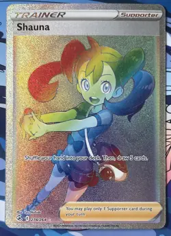 Pokemon TCG Shauna Fusion Strike Rare Rainbow Card 278/264 - Image 1