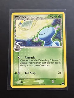 Pokemon TCG Wooper Delta Species EX Dragon Frontiers Card 71/101 Komiya LP - Image 1