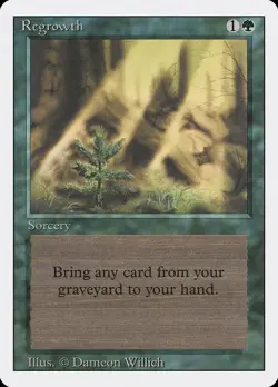 Regrowth (NM) #214 Revised Edition 3ED Magic Gathering card old school MTG - Image 1