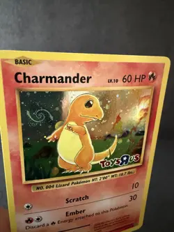 Charmander Holo Toys R Us Promo Pokemon Card XY Evolutions 9/108 SWIRL - Image 3