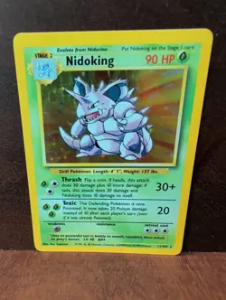 Pokemon TCG Nidoking Holo Rare Card Base Set 11/102 - Image 1