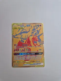 Reshiram and Charizard GX Premium Collection Gold Promo Card SM247 - Image 1