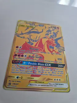 Reshiram and Charizard GX Premium Collection Gold Promo Card SM247 - Image 2