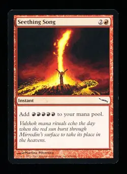 * * 1x Seething Song x1 * * Mirrodin MTG VLP Very Lightly Played - Image 1