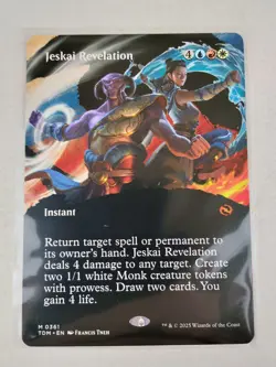 Jeskai Revelation (Borderless) - Tarkir: Dragonstorm (TDM) MTG - NM+ - Image 1