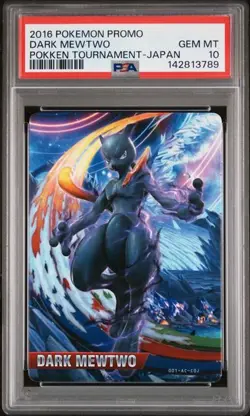 DARK MEWTWO Pokken Tournament Japan Promo PSA 10 Pokemon 2016 - Image 1
