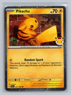Pikachu 051/162 Holo Promo Miscellaneous Cards & Products Pokemon NM - Image 1