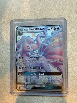 Pokemon Alolan Ninetales GX TCG Full Art Holo - Image 1