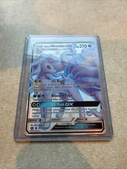 Pokemon Alolan Ninetales GX TCG Full Art Holo - Image 3