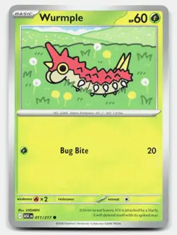 Wurmple 011/217 Common Ascended Heroes Pokemon Near Mint - Image 1