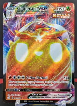 Pokemon Cinderace VMAX #045/264 English Fusion Strike Ultra Rare - Image 1