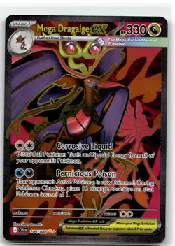 Mega Dragalge ex 104/086 Ultra Rare ME04: Chaos Rising Pokemon NM/M - Image 1