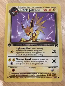 Pokemon TCG Dark Jolteon 38/82 Team Rocket Regular Rare English 2000 - Image 1