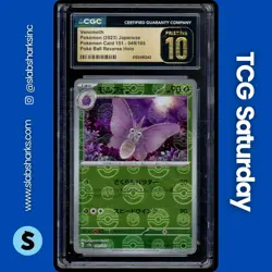 2023 POKEMON JP SCARLET & VIOLET 151 #049/165 VENOMOTH REV HOLO CGC PRISTINE 10 - Image 1
