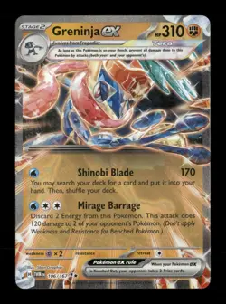 Greninja ex 106/167 Twilight Masquerade NM/M Pokemon - Image 1