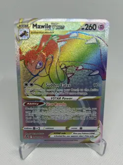Pokemon TCG Mawile VStar 200/195 Silver Tempest Rainbow Secret Rare Holo LP+ - Image 1