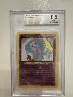 Pokemon Mew TCG 1/18 Southern Islands Reverse Holo Beckett 8.5 - Image 1