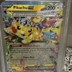 2024 Pokemon TCG - Surging Sparks Pikachu ex 57/191 Holo UR - PSA 8 - Image 2