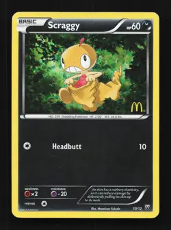 Scraggy 10/12 HP McDonald's Collection 2012 English Pokemon Card TCG - Image 1