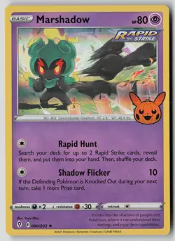 Marshadow 080/203 Holo Holo Rare Trick or Trade BOOster 2023 Pokemon NM - Image 1