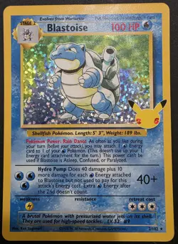 Blastoise 2/102 Holo Celebrations Classic Collection Pokemon - Image 1